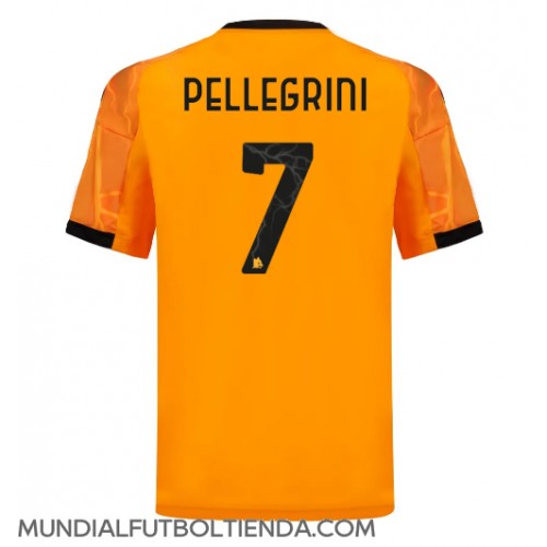 Camiseta AS Roma Lorenzo Pellegrini #7 Segunda Equipación Replica 2025-26 mangas cortas